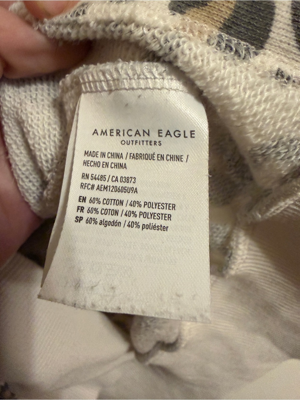 American Eagle Mock Neck Sweatshirt size xs Cheetah print oversized